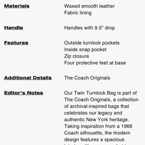 Coach Twin Turnlock In Toffee - Picture 11 of 11